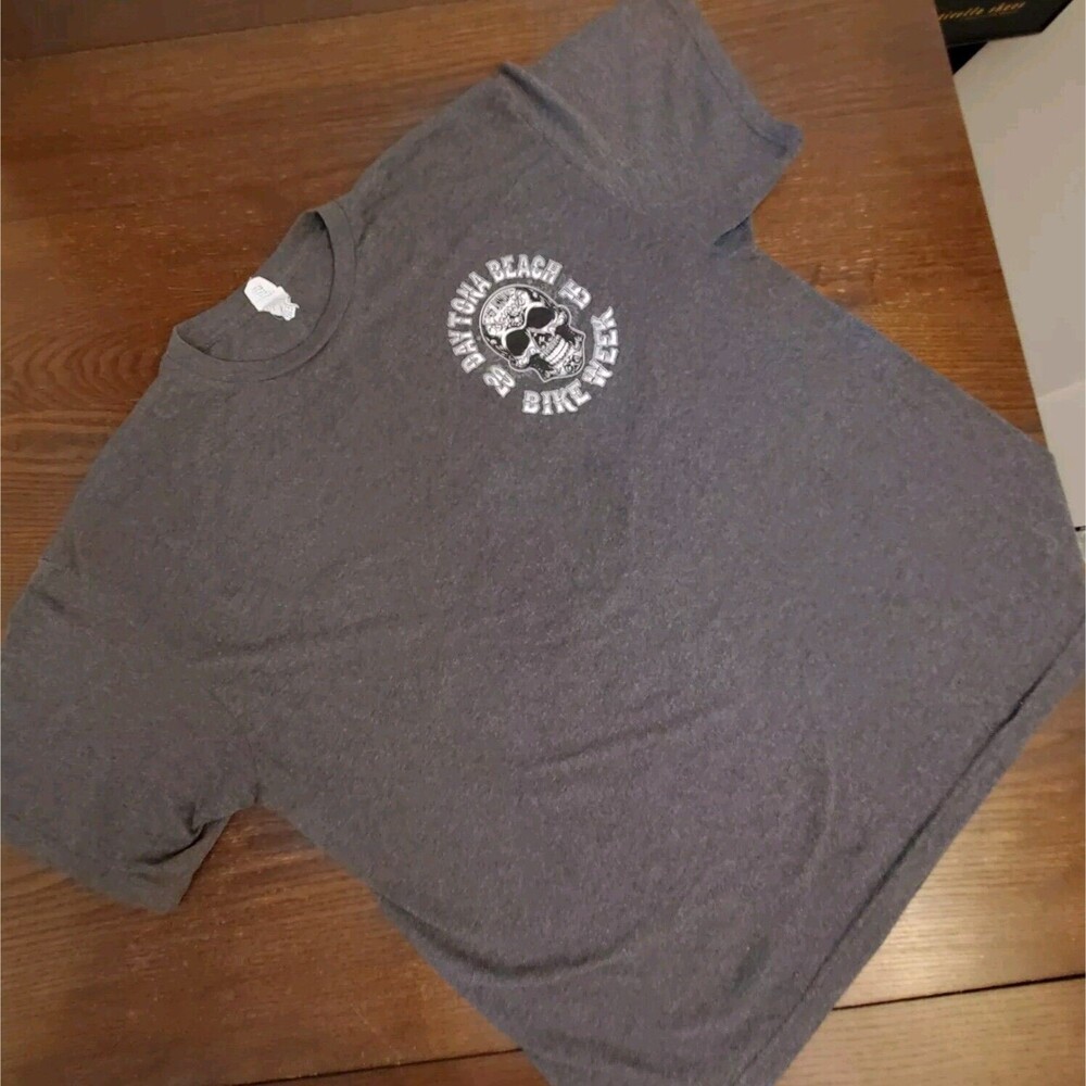 Bike Week Daytona Beach Skull Shirt Mens 2XL 75th ANNUAL Classic Harley Davidson